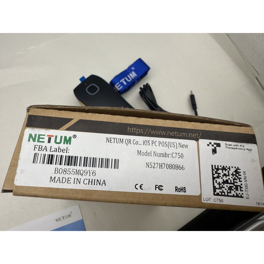 NETUM QR Code Scanner Mini Barcode Scanner - Bluetooth Compatible, Portable USB - Picture 12 of 13